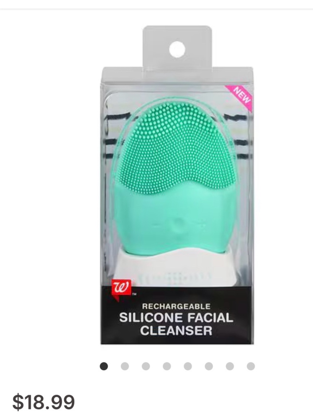 Rechargeable Silicone Facial Cleanser - Mint Green